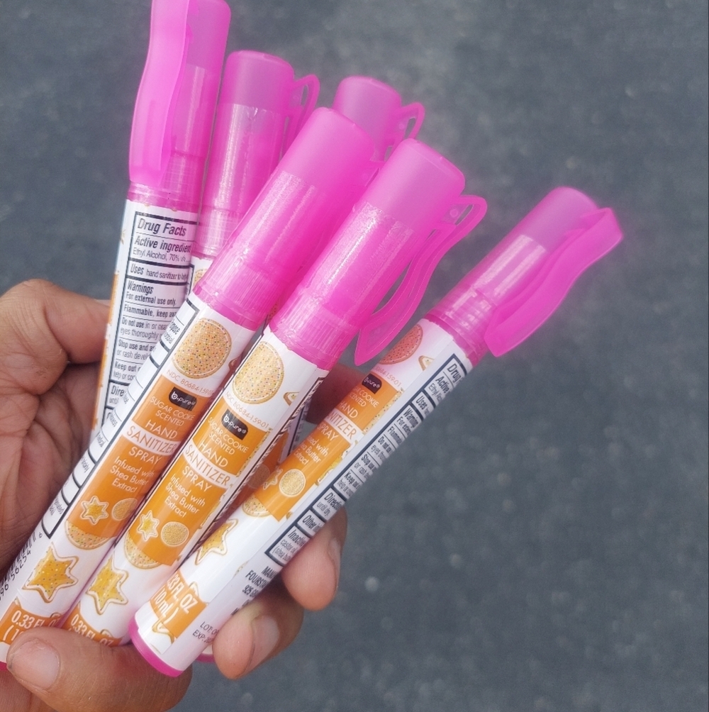 (3) B Pure Sugar Cookie Scented Hand Spray .33 Oz Each Infused W/ Shea Butter Ex
